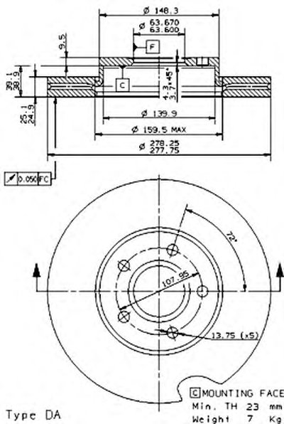 Тормозной диск COATED DISC LINE BREMBO купить