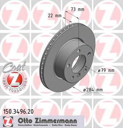 150349620 ZIMMERMANN Тормозной диск