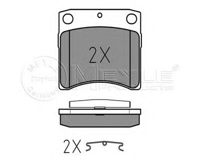 0252163517 MEYLE Комплект тормозных колодок, дисковый тормоз