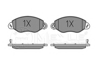 0252343418W MEYLE Комплект тормозных колодок, дисковый тормоз