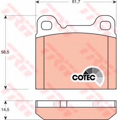 Комплект тормозных колодок, дисковый тормоз COTEC TRW купить