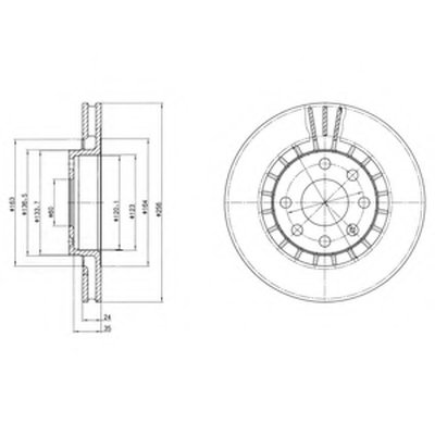 BG2443 DELPHI Тормозной диск