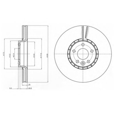 BG9085 DELPHI Тормозной диск