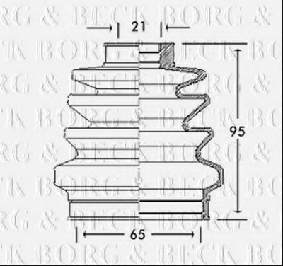 BCB2687 BORG & BECK Пыльник, приводной вал