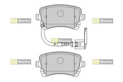 BDS826P STARLINE Комплект тормозных колодок, дисковый тормоз