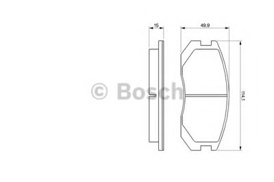 Комплект тормозных колодок, дисковый тормоз BOSCH купить