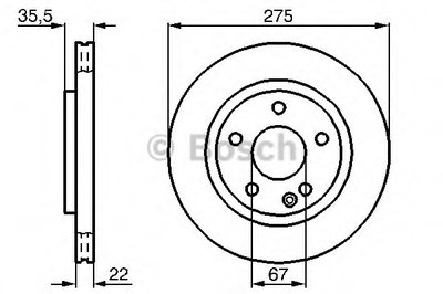 0986478474 BOSCH Тормозной диск