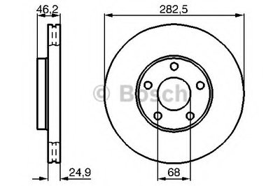 0986478872 BOSCH Тормозной диск