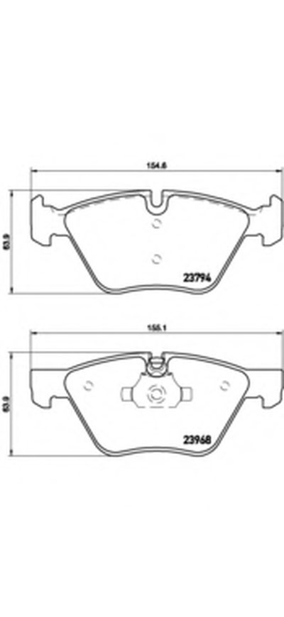 P06036 BREMBO Комплект тормозных колодок, дисковый тормоз