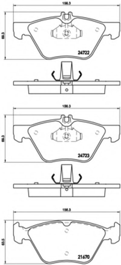 P50075 BREMBO Комплект тормозных колодок, дисковый тормоз