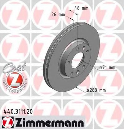 440311120 ZIMMERMANN Тормозной диск