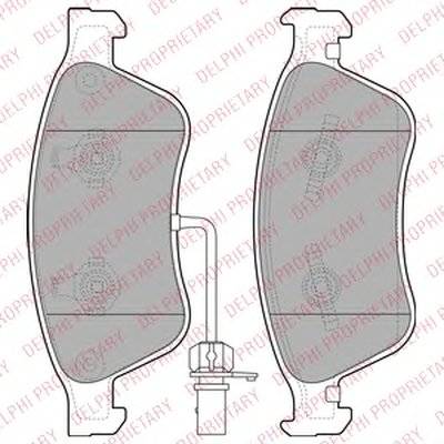 LP2072 DELPHI Комплект тормозных колодок, дисковый тормоз