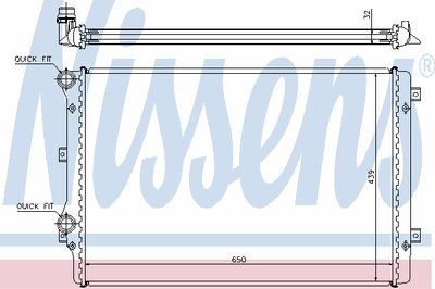 65279A NISSENS Радиатор, охлаждение двигателя