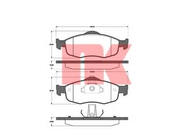 222534 NK Комплект тормозных колодок, дисковый тормоз