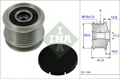 535001010 INA Механизм свободного хода генератора