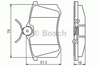 Комплект тормозных колодок, дисковый тормоз BOSCH купить