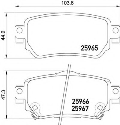 P56098 BREMBO Комплект тормозных колодок, дисковый тормоз