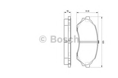 Комплект тормозных колодок, дисковый тормоз BOSCH купить