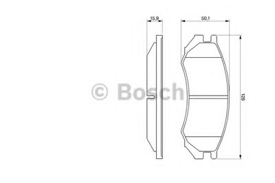 0986460981 BOSCH Комплект тормозных колодок, дисковый тормоз