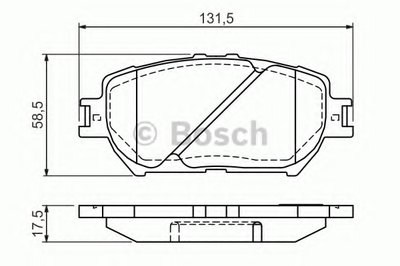 0986494363 BOSCH Комплект тормозных колодок, дисковый тормоз