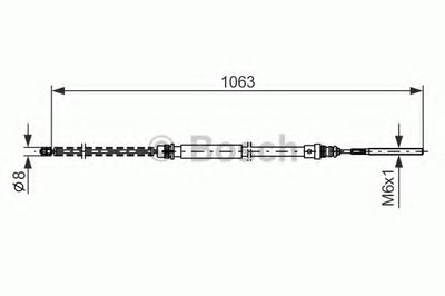 1987477568 BOSCH Трос, стояночная тормозная система