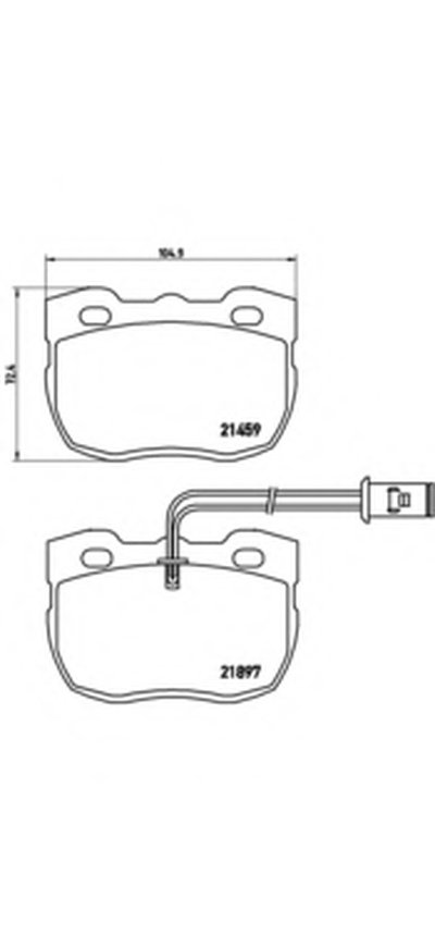 P44004 BREMBO Комплект тормозных колодок, дисковый тормоз