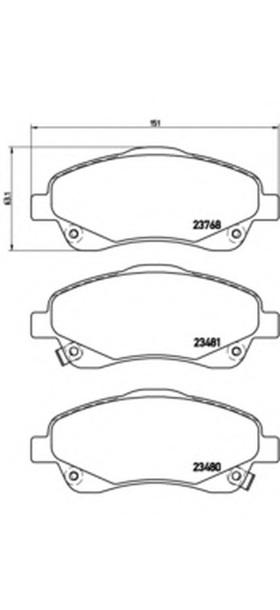 P83046 BREMBO Комплект тормозных колодок, дисковый тормоз