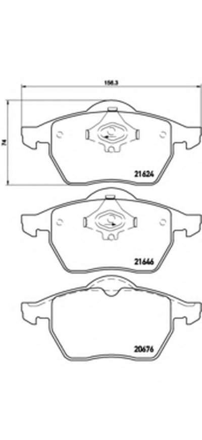 P85036 BREMBO Комплект тормозных колодок, дисковый тормоз