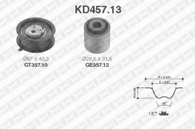 KD45713 SNR Комплект ремня ГРМ