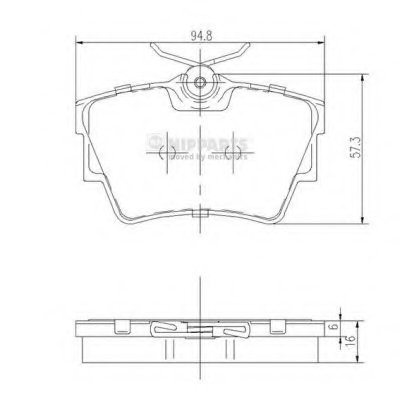 J3611047 NIPPARTS Комплект тормозных колодок, дисковый тормоз