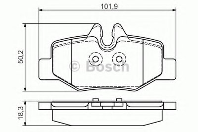 0986495088 BOSCH Комплект тормозных колодок, дисковый тормоз