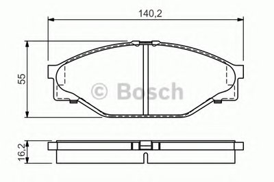 0986424225 BOSCH Комплект тормозных колодок, дисковый тормоз