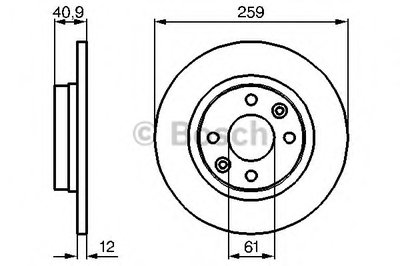 0986479B79 BOSCH Тормозной диск