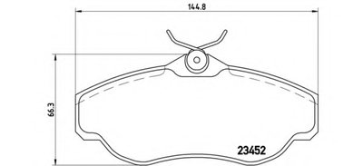 P44008 BREMBO Комплект тормозных колодок, дисковый тормоз