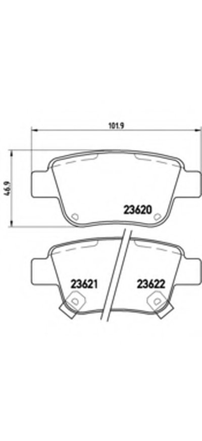 P83047 BREMBO Комплект тормозных колодок, дисковый тормоз