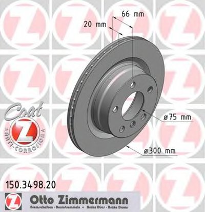 150349820 ZIMMERMANN Тормозной диск