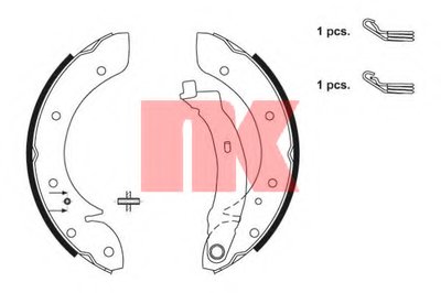 2719598 NK Комплект тормозных колодок