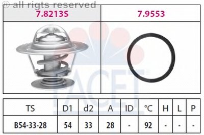 78213 FACET Термостат, охлаждающая жидкость