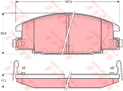 GDB3161 TRW Комплект тормозных колодок, дисковый тормоз