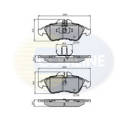 CBP0212 COMLINE Комплект тормозных колодок, дисковый тормоз