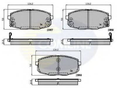 CBP31798 COMLINE Комплект тормозных колодок, дисковый тормоз