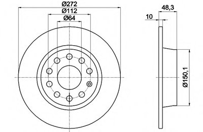 8DD355116971 HELLA PAGID Тормозной диск