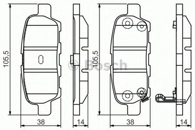 Комплект тормозных колодок, дисковый тормоз BOSCH купить