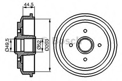 0986477149 BOSCH Тормозной барабан