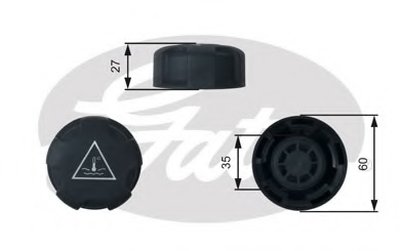 RC247 GATES Крышка, резервуар охлаждающей жидкости