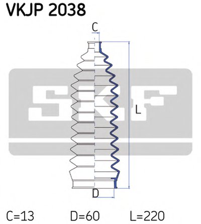 VKJP2038 SKF Комплект пылника, рулевое управление