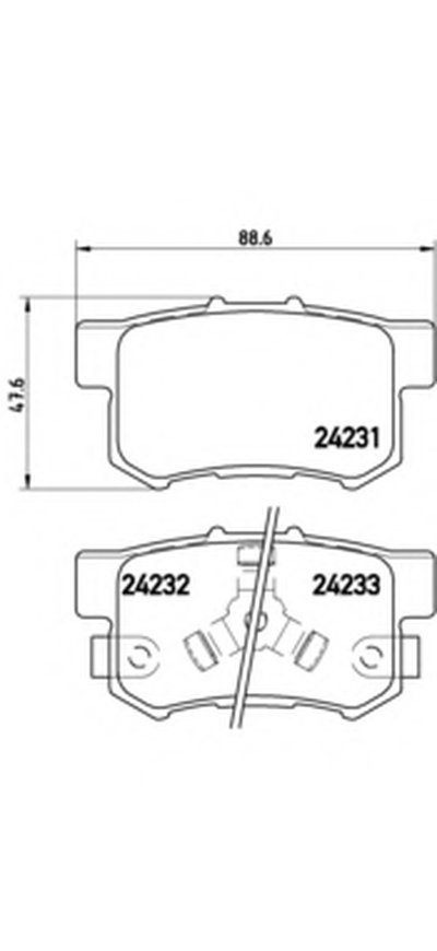 P28051 BREMBO Комплект тормозных колодок, дисковый тормоз