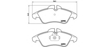 P50080 BREMBO Комплект тормозных колодок, дисковый тормоз