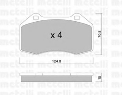 2206510 METELLI Комплект тормозных колодок, дисковый тормоз