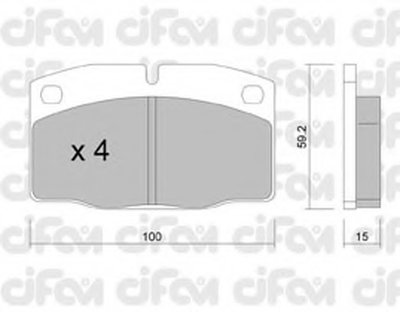 8220440 CIFAM Комплект тормозных колодок, дисковый тормоз